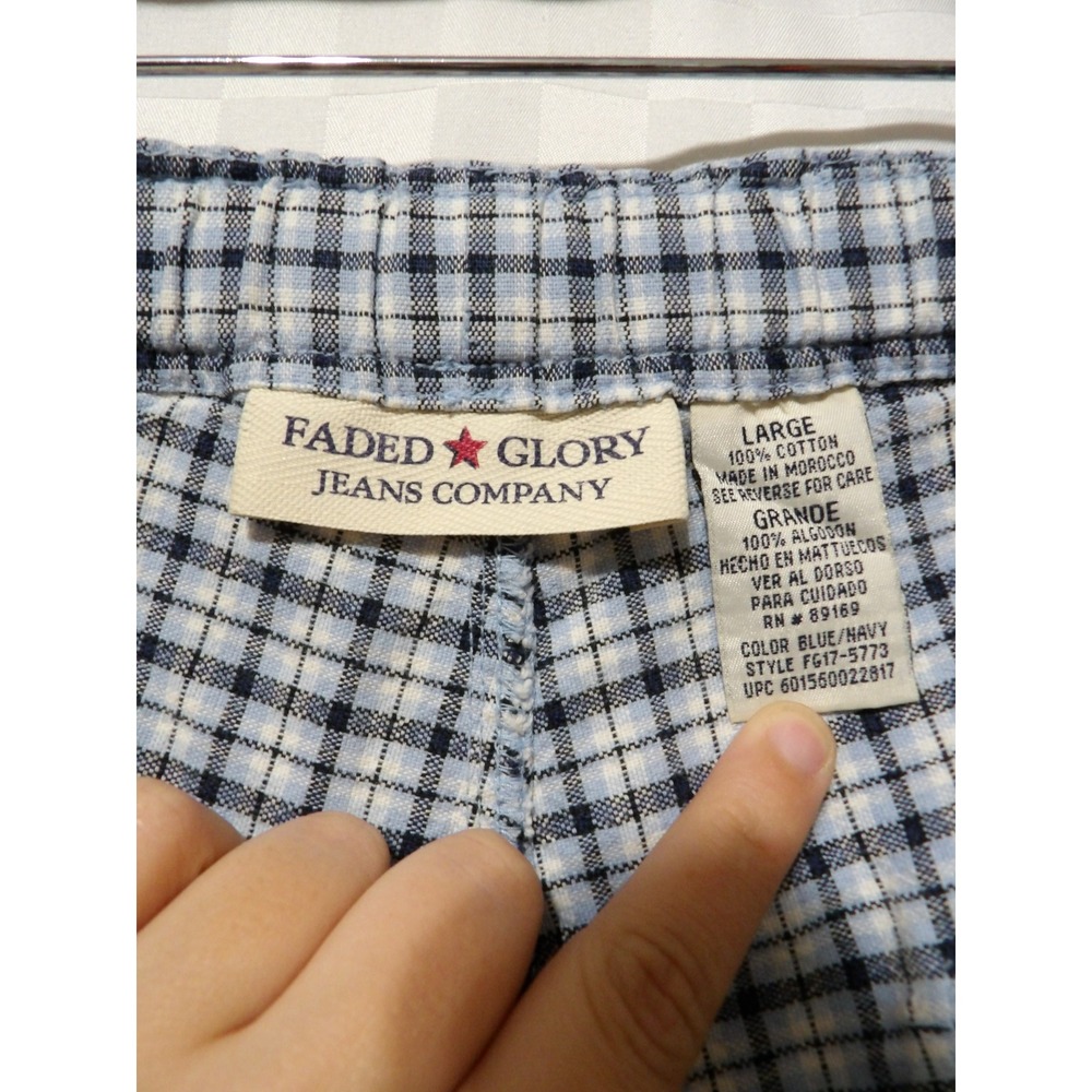 FADED GLORY Vintage Plaid Pajama Shorts | L - Picture 6 of 7